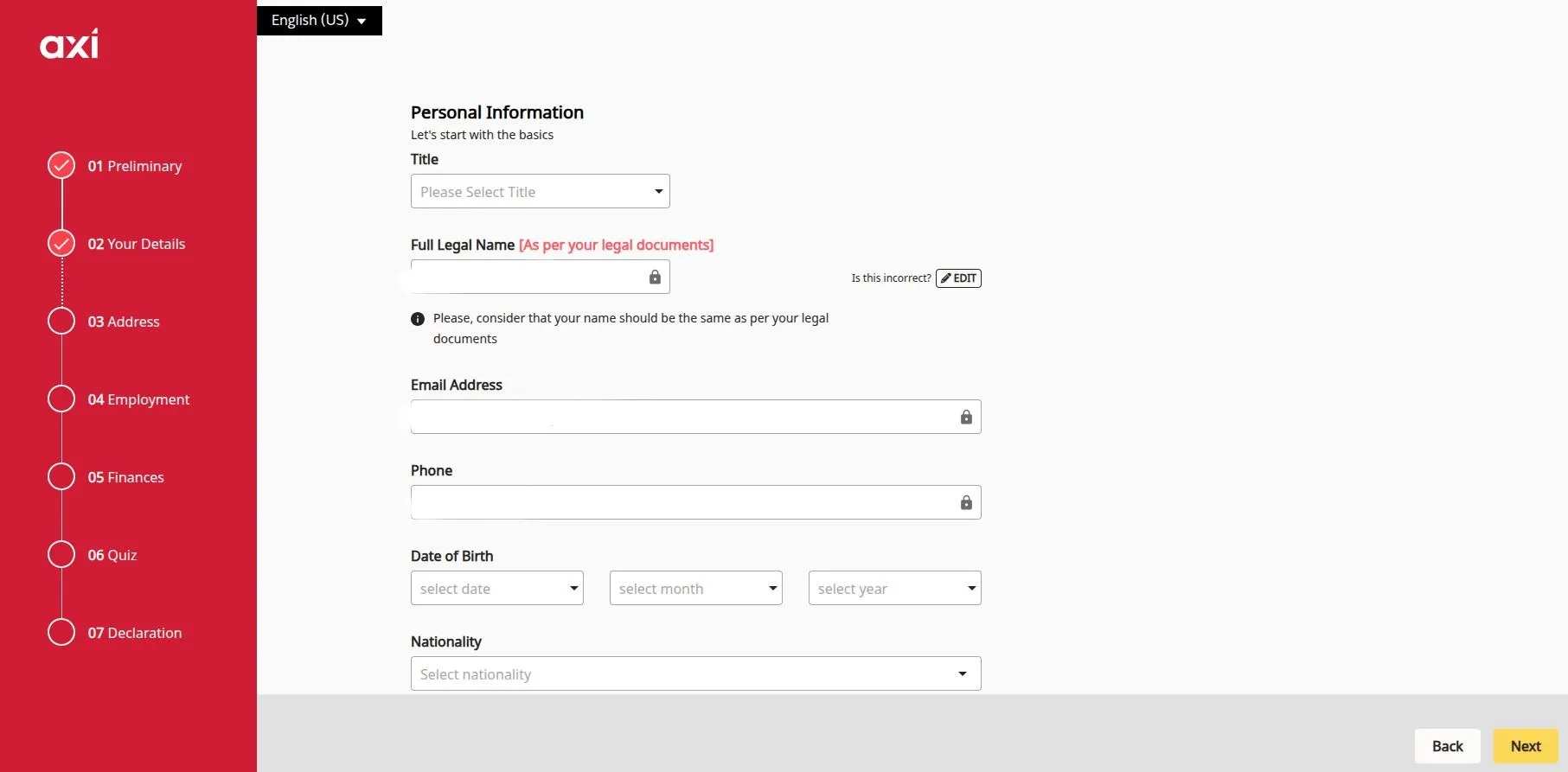 Registration Steps