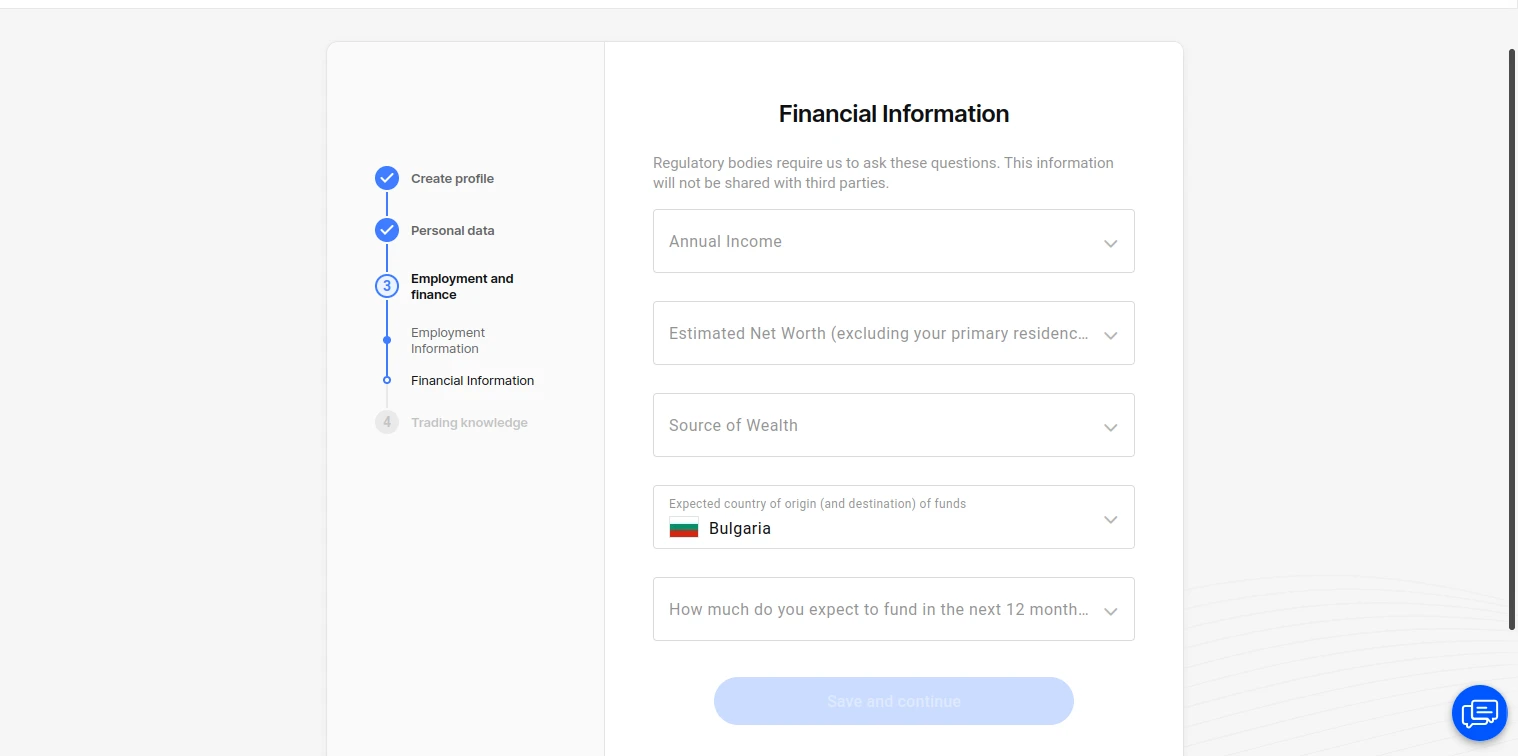 FxPro Registration Step 7