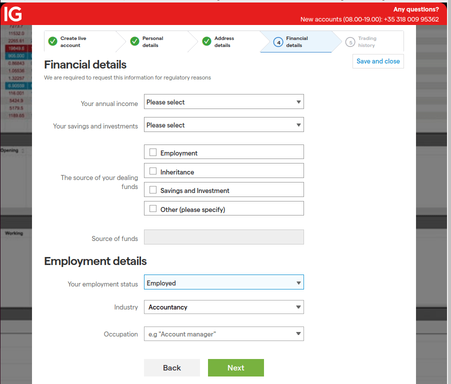 IG Registration Step 5