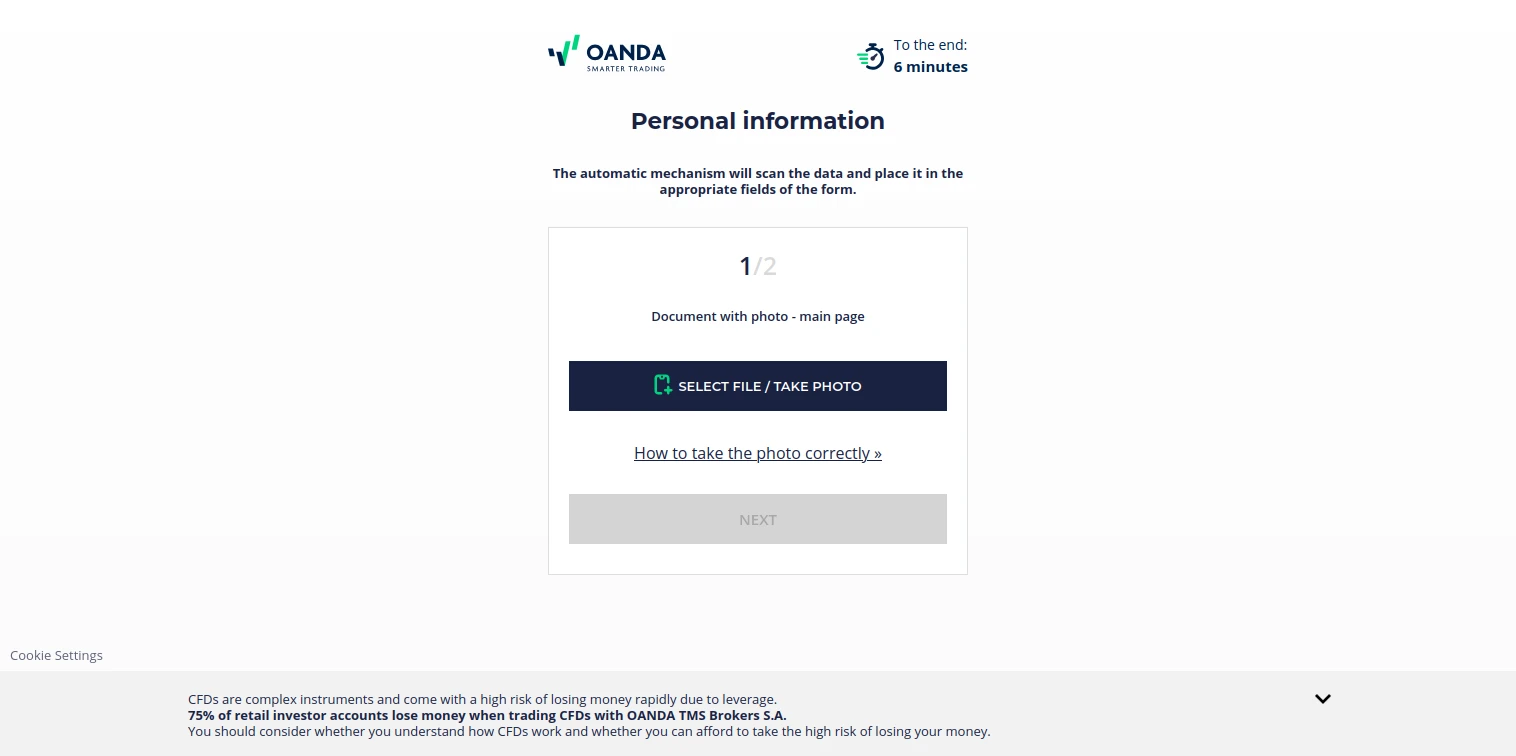 OANDA Registration Step 14