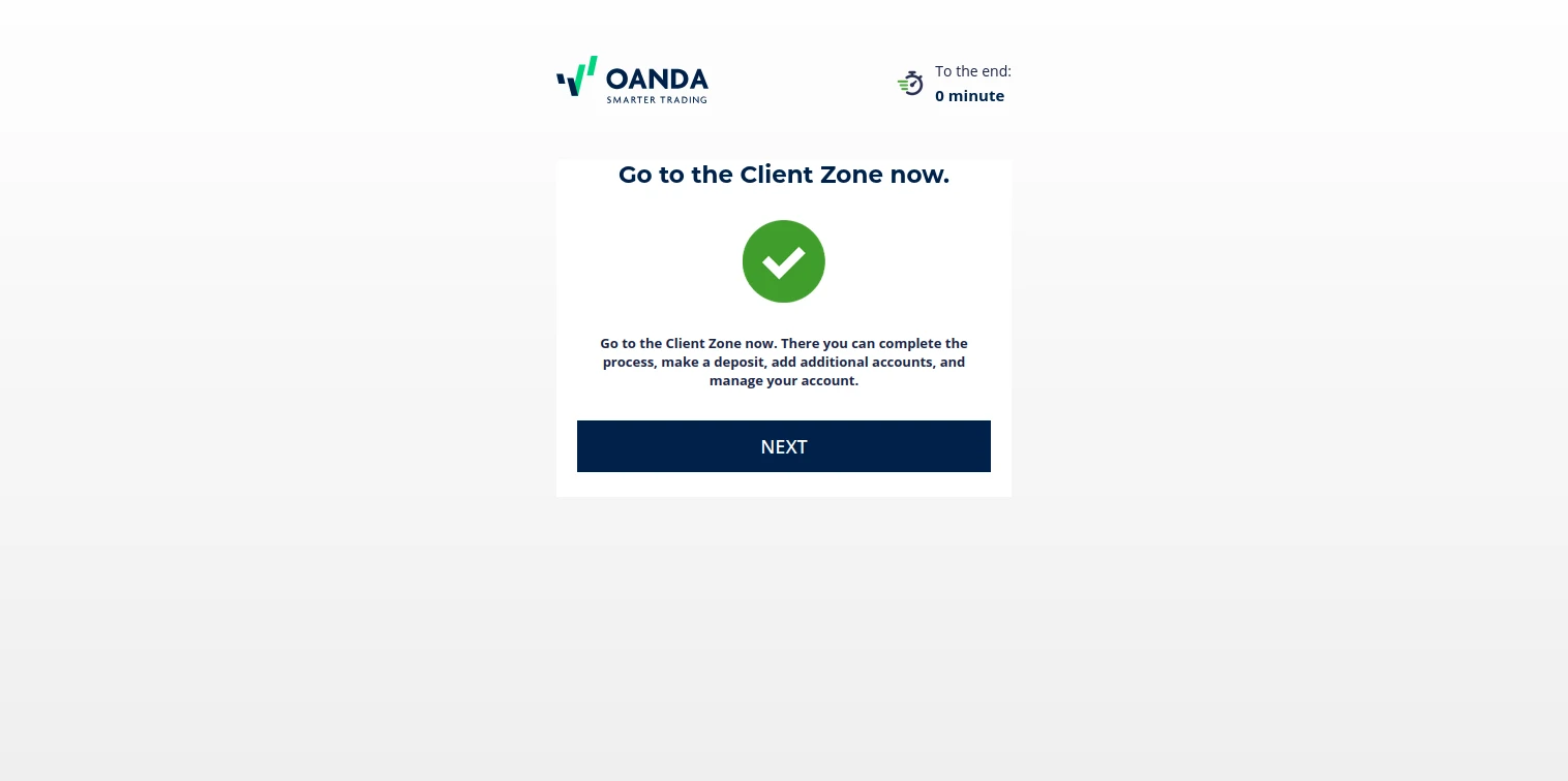 OANDA Registration Step 28