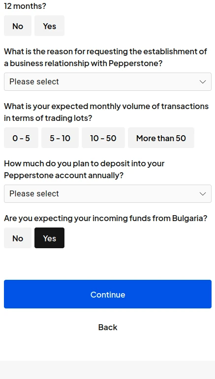 Pepperstone Registration Step 11